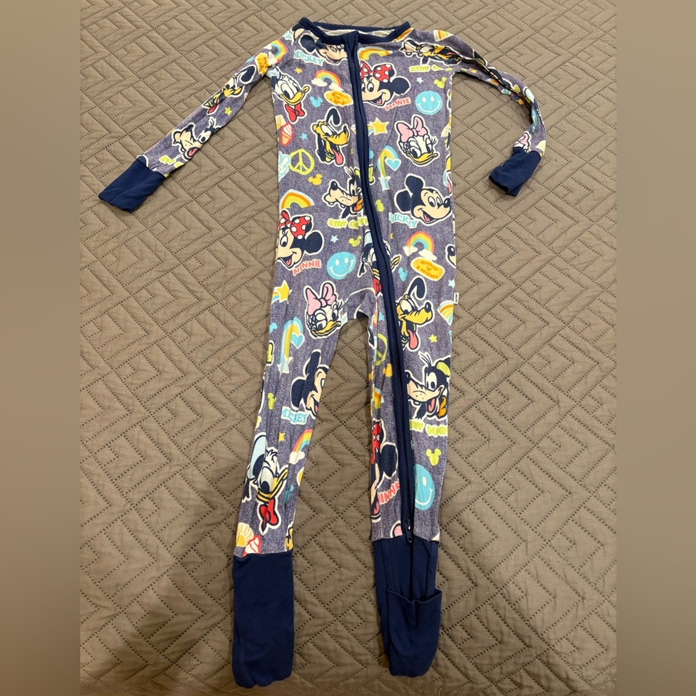 Disney x Little Sleepies 2T Rainbow Pajamas